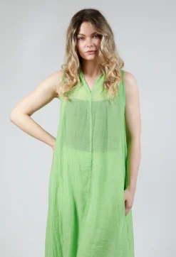 Lightweight Sleeveless Dress in Lime