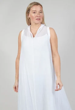 Lightweight Sleeveless Dress in White
