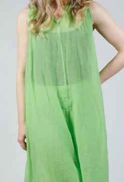 Lightweight Sleeveless Dress in Lime