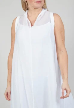 Lightweight Sleeveless Dress in White