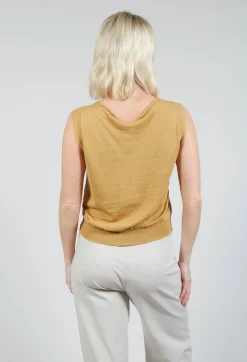 Lightweight Sweater Vest in Mustard