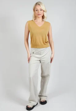 Lightweight Sweater Vest in Mustard