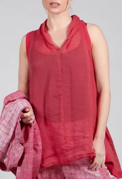 Lightweight Vest Top in Chili