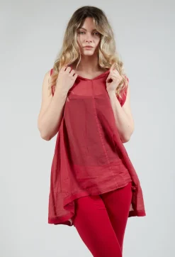 Lightweight Vest Top in Chili