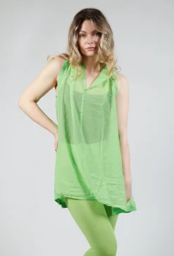 Lightweight Vest Top in Lime