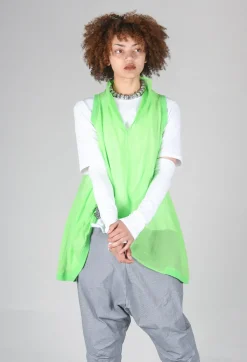 Lightweight Vest Top in Lime