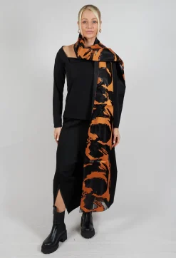 Limb Scarf in Orange and Black