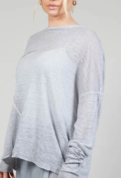 Linen Comfort Top in Original Grey