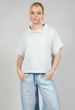 Linen Diva Top in Greige