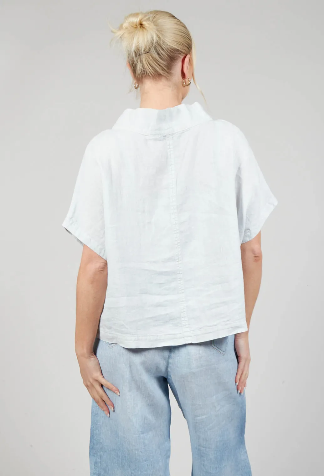 Linen Diva Top in Greige