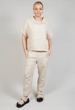 Linen Diva Top in Rattan