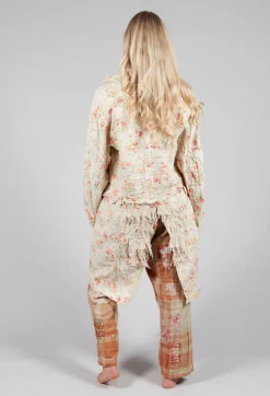 Linen Floral Contessa Jacket in Circus Rose