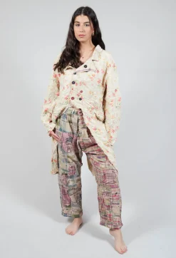 Linen Floral Contessa Jacket in Circus Rose