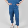 Linen Geisha Pants in Eve Blue
