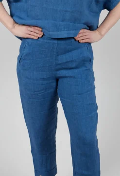 Linen Geisha Pants in Eve Blue