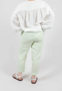 Linen Geisha Pants in Spring Green