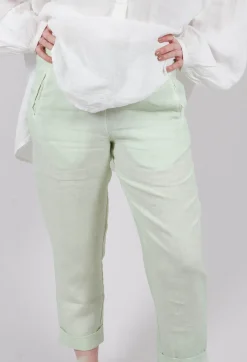 Linen Geisha Pants in Spring Green