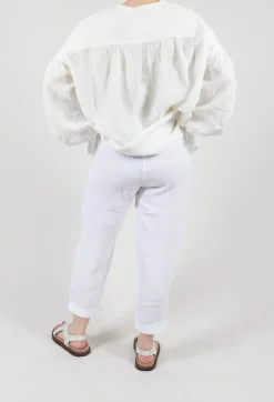 Linen Geisha Pants in White