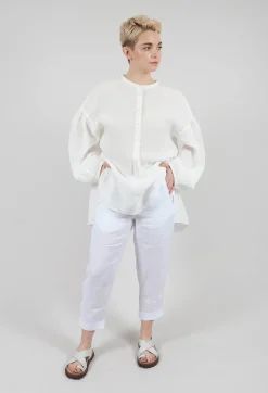 Linen Geisha Pants in White