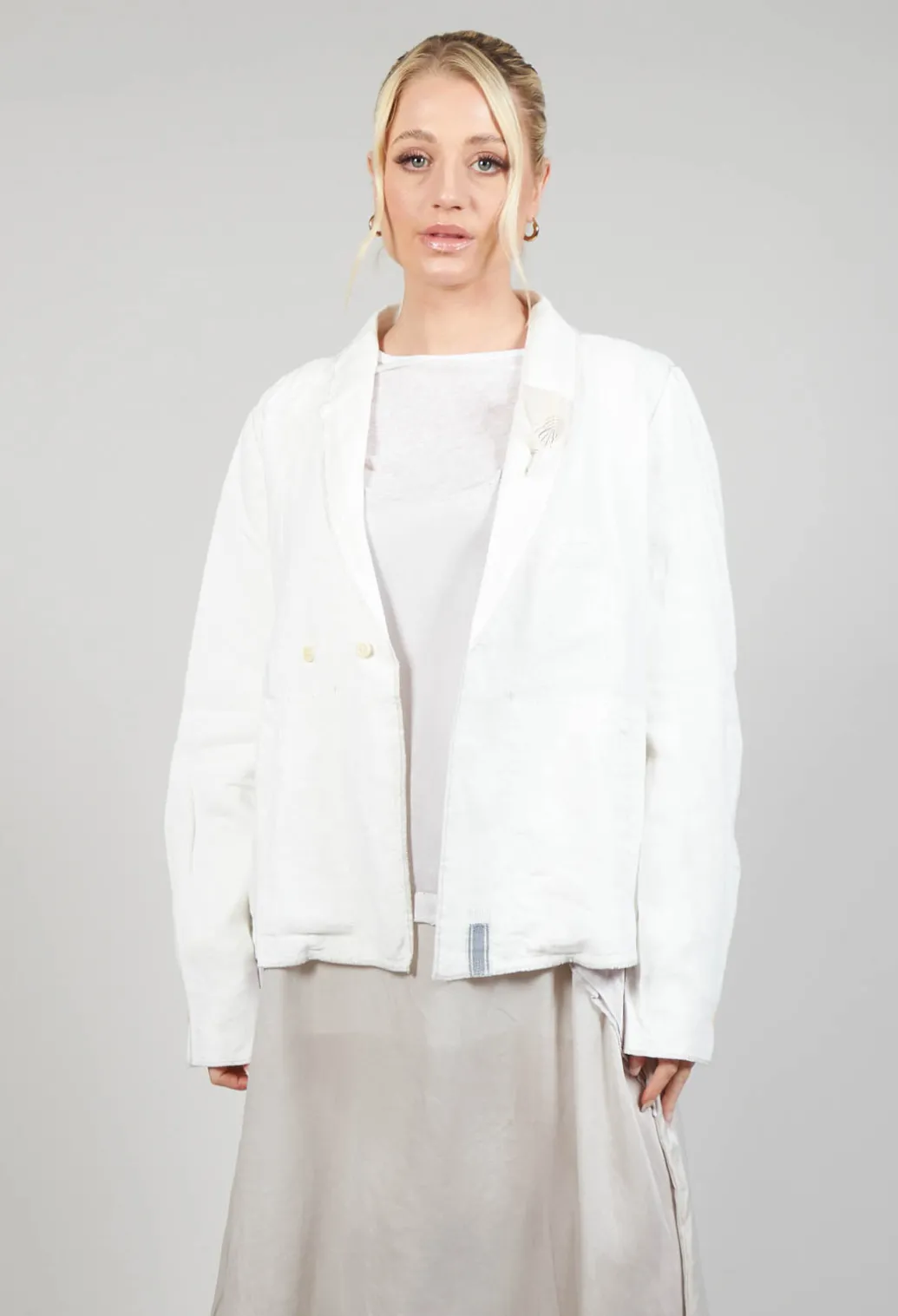 Linen Jacket in Original Cream