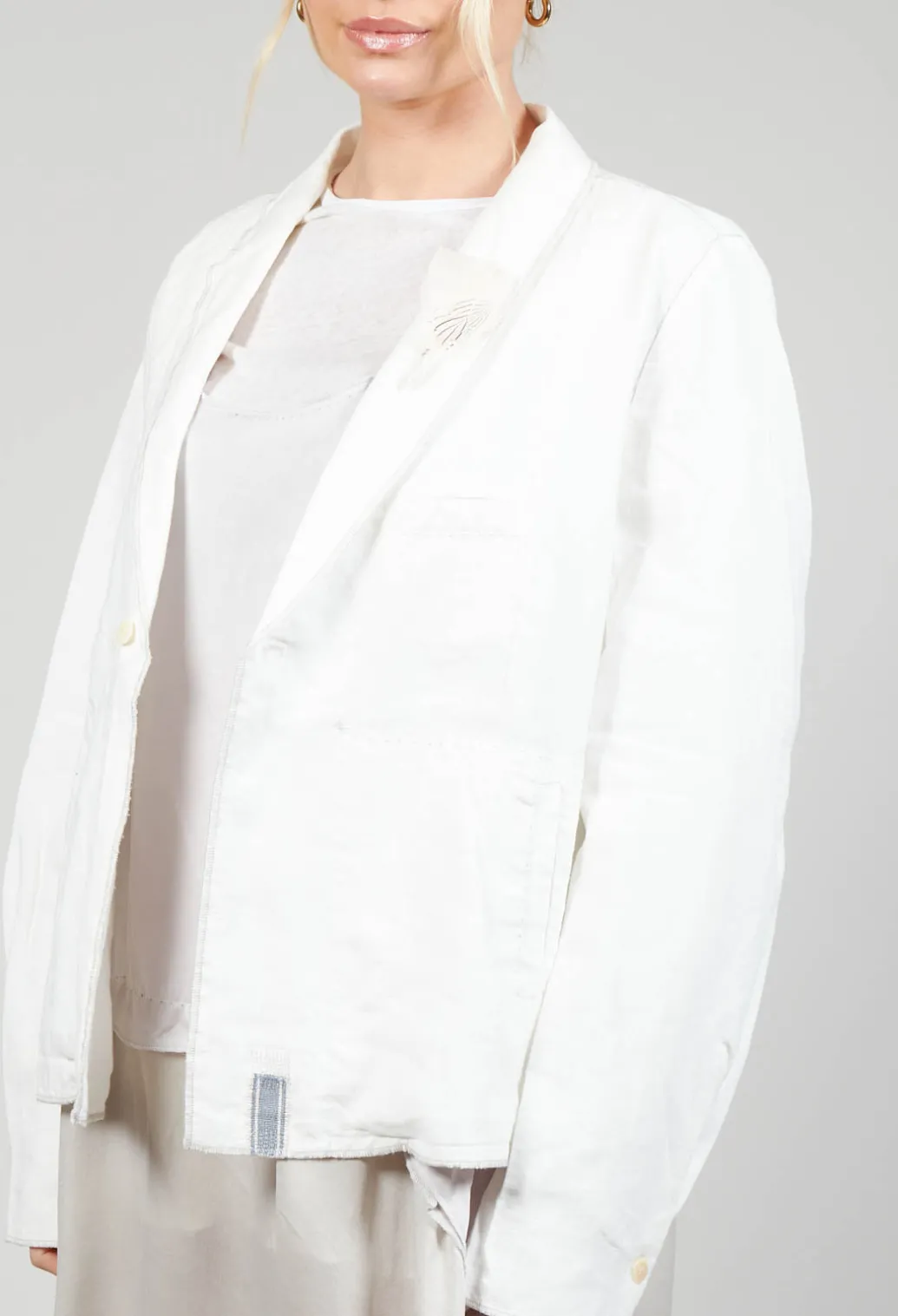 Linen Jacket in Original Cream