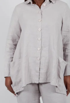 Linen Shirt in Light Grey