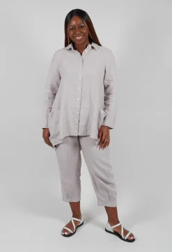 Linen Shirt in Light Grey