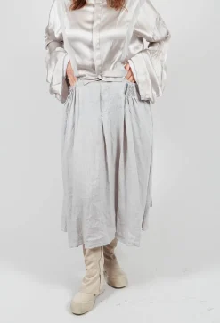 Linen Skirt in Grey