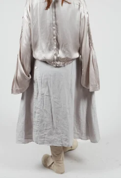 Linen Skirt in Grey