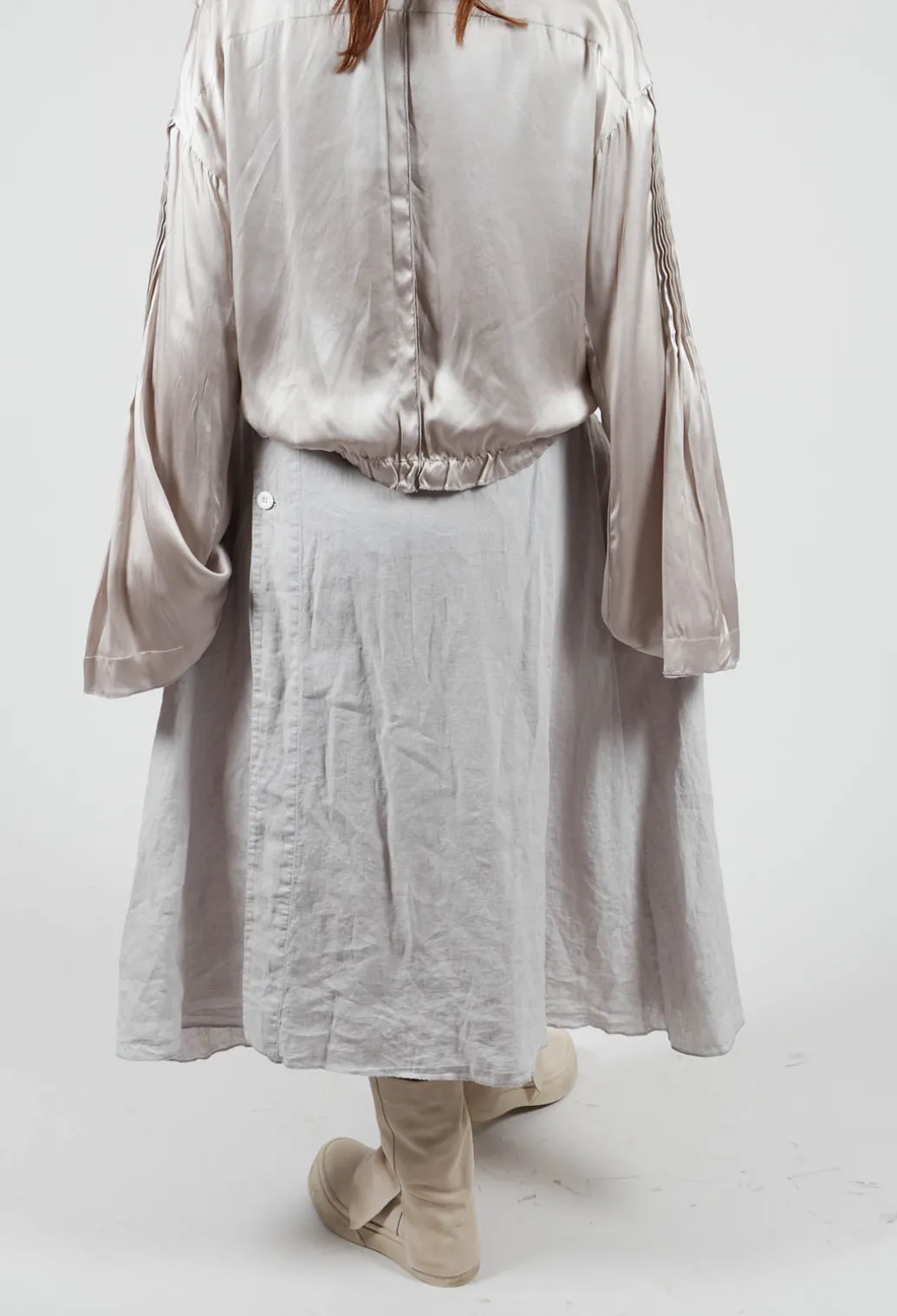 Linen Skirt in Grey