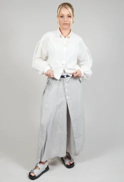 Linen Skirt in Grey