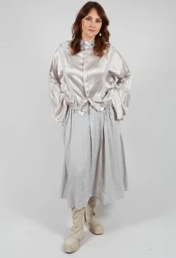 Linen Skirt in Grey