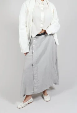 Linen Skirt in Grey