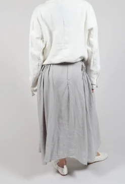 Linen Skirt in Grey