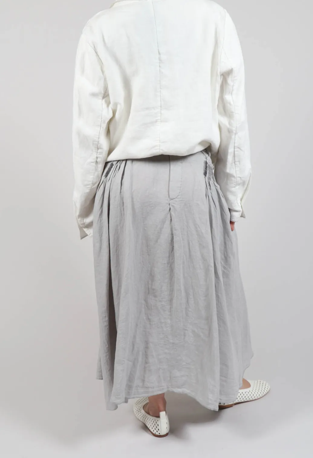 Linen Skirt in Grey