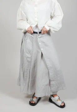 Linen Skirt in Grey