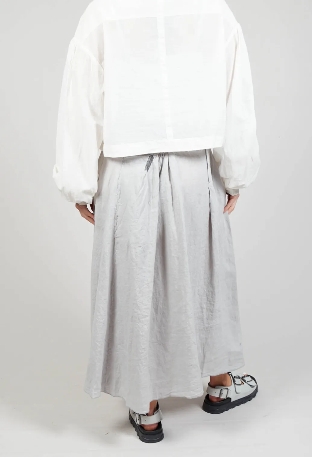 Linen Skirt in Grey