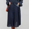 Linen Skirt in Navy