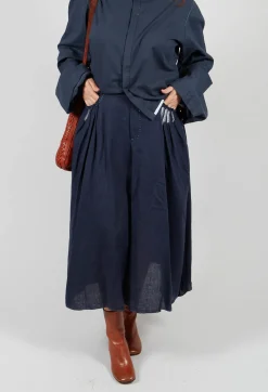 Linen Skirt in Navy