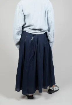 Linen Skirt in Navy