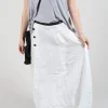 Linen Skirt in Off White