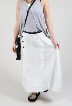 Linen Skirt in Off White