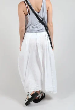 Linen Skirt in Off White