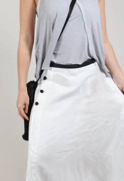 Linen Skirt in Off White