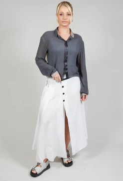 Linen Skirt in Off White