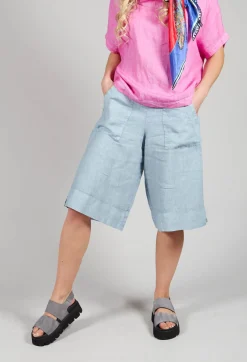 Linen Tamal Shorts in Blue