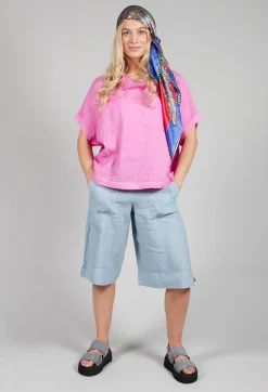 Linen Tamal Shorts in Blue