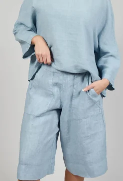 Linen Tamal Shorts in Blue