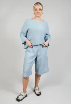 Linen Tamal Shorts in Blue