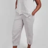 Linen Trousers in Light Grey